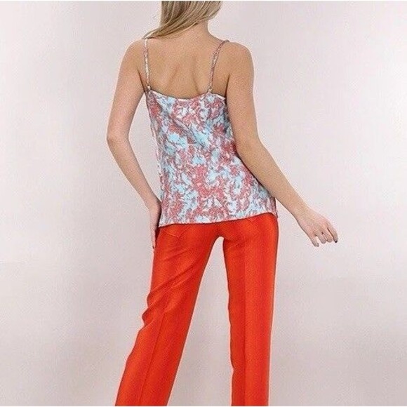 Beatrice B Top Pop Reef Women’s Size 4 Small Teal Orange Lace - Picture 5 of 13